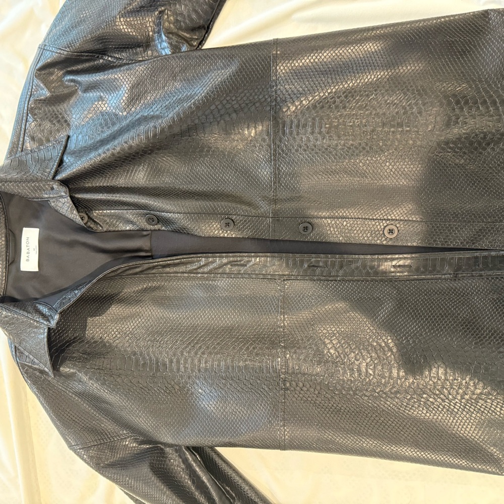 Babaton Black Snakeskin Jacket